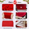 SATXTREM Christmas Chair Covers Set of 4,Red and White Santa