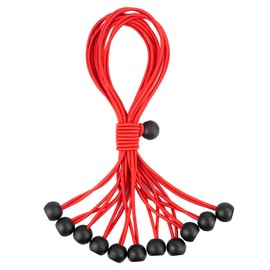 Set of 12 12 Inch Stretch Cord, Elastic Rope, Elastic Band, Camping Supplies, Household Rubber, Fixing Rope, Storage Supplies, Stretch Cord, Elastic Cord, Poe End, Tent Ballstop, Tent Fixing Rope, Red, Stretch Cord, Storage Rope, Moving and Repeated Use