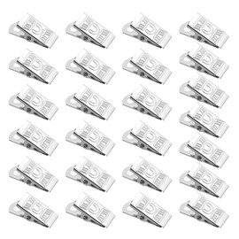 TOVOT 100PCS ID Badge Clips 30MM Spring Clamps Metal-Clips Alligator Clips Badge Holders Clips for Lanyard Name Tags Crafts Work Badges(Hole: 5mm)