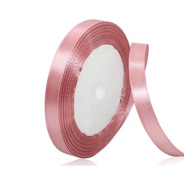 Rose Gold Satin Ribbon 10 mm x 22 Metres Ribbon Rose Gold Gift Ribbon Decorative Ribbon Fabric Ribbon for Gift, Crafts, Sewing Projects, Hair Bows, Bridal Bouquet, Wedding Decoration