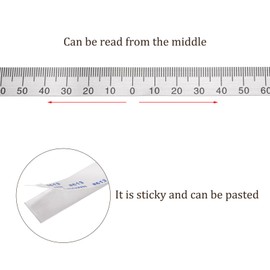 Kozelo Center Finding Ruler - [110mm-0-110mm] Tape Adhesive Aluminum Centering Ruler with Holes Fixed for Measuring Symmetry Wood Crafts Fabrics Use, from The Middle