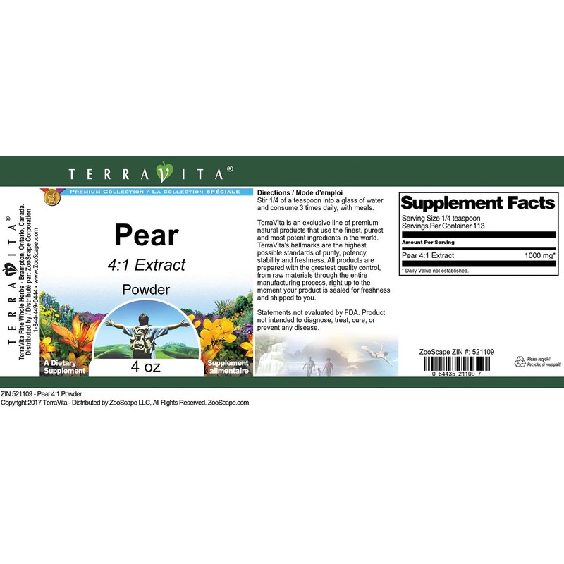 Pear 4:1 Powder (4 oz, ZIN: 521109)
