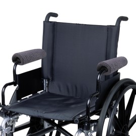 TOMMHANES AMISGUOER Wheelchair Pads 9 Inch Wheelchair Arm Rest Covers Wheelchair Arm Pads Wheelchair Armrest Pads Washable (WP09N-09B)