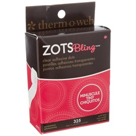 Thermoweb Zots Clear Adhesive Dots, Bling Tiny 1/8" 325/Pkg