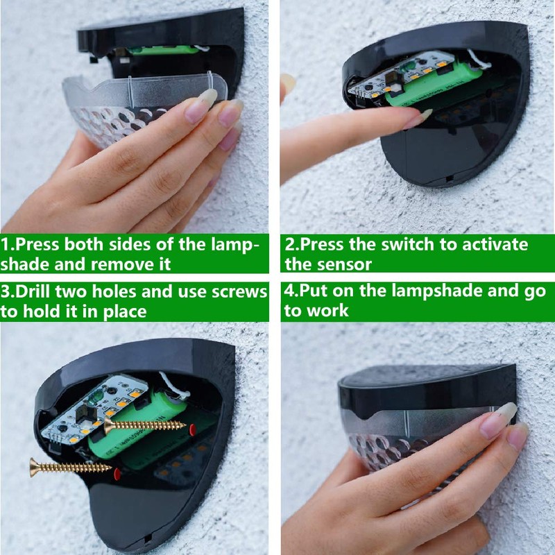 KBP Solar Fence Lights Outdoor Decorative Garden Lights Waterproof Wall