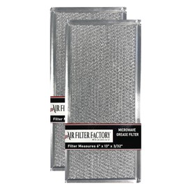 Air Filter Factory Microwave Grease Filter 6" X 13" Replacement For Many Whirpool, Jenn Air, Maytag, KitchenAid Oven Models 12-Layer Aluminum Mesh Kitchen Exhaust Screens 2-Pack