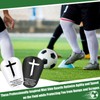 2Pairs Mini Shin Guards Soccer 3.35 x 2.36Inch Christian Faith