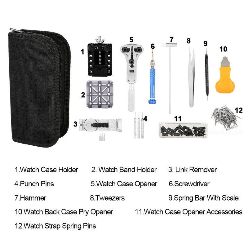 Watch Repair Tool Kit Professional Back Case Opener Link Remover
