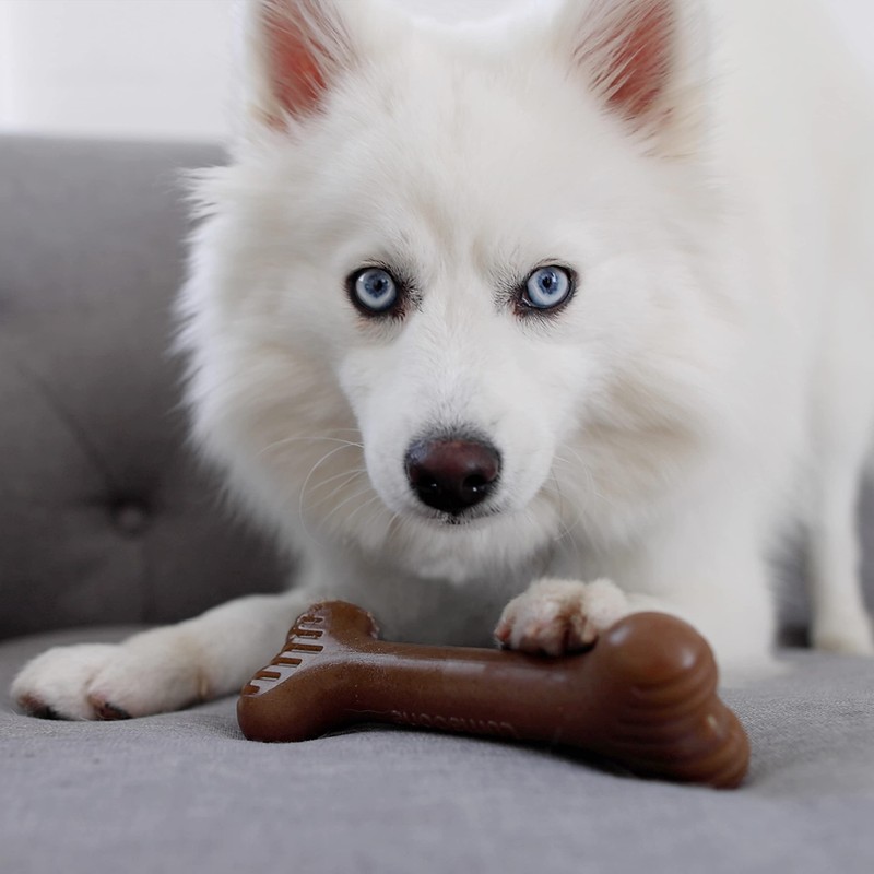 Lumabone Bulkster Durable Chew Toy for Aggressive Chewers, Real Bacon,