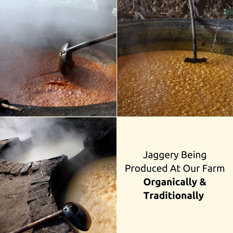 Danodia Foods Organic Brown Jaggery Cubes/Blocks 0.9 Pounds, Natural Sugarcane