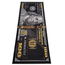 Huahoo Black Money Rugs 100 Dollar Bill Area Rug Door Mat Runner For L