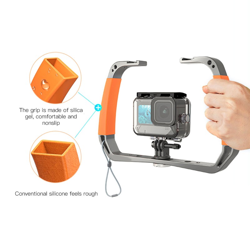 TELESIN Diving Camera Rig Stabilizer Handheld Waterproof Underwater Camera Stabilizer