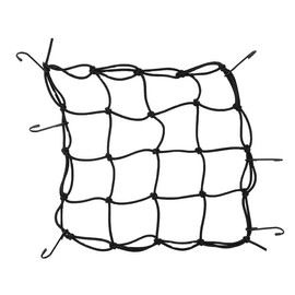 Pitlane Performance® Korbnetz Gepäcknetz Helmnetz 25x25 cm mit 6 Metallhaken; Sicherer Halt für Helm & Gepäck – Multifunktionales Transportnetz; Kofferraum-Netz, Motorrad, Fahrrad oder Auto