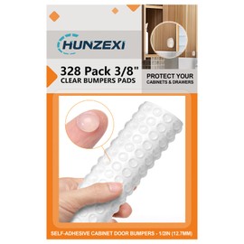 CHUNZEXI 328Pack Clear Cabinet Door Bumpers - Silicone Door Stoppers for Cabinets and Drawers