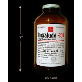 Large reproduction Quaalude bottle, Quaaludes qualude