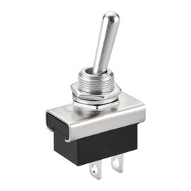 Heschen Metal Toggle Switch Flick Flip 12V 25A On/Off 2 Positon 2 Pin for Car Dash Light