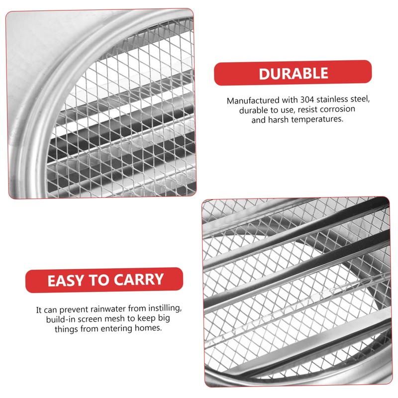 Hohopeti Bathroom Exhaust Fans Vent Cover Round Soffit Vent Extractor