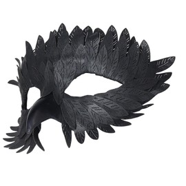 HSSPYY HSSPYY Elegante Vogelmaske Halbgesichtsmaske für Karneval – Federdesign, Eulenmaske in Schwarz oder Herbstlaubgelb – Perfekt für Maskenbälle, Fasching, Kostümpartys und Shows