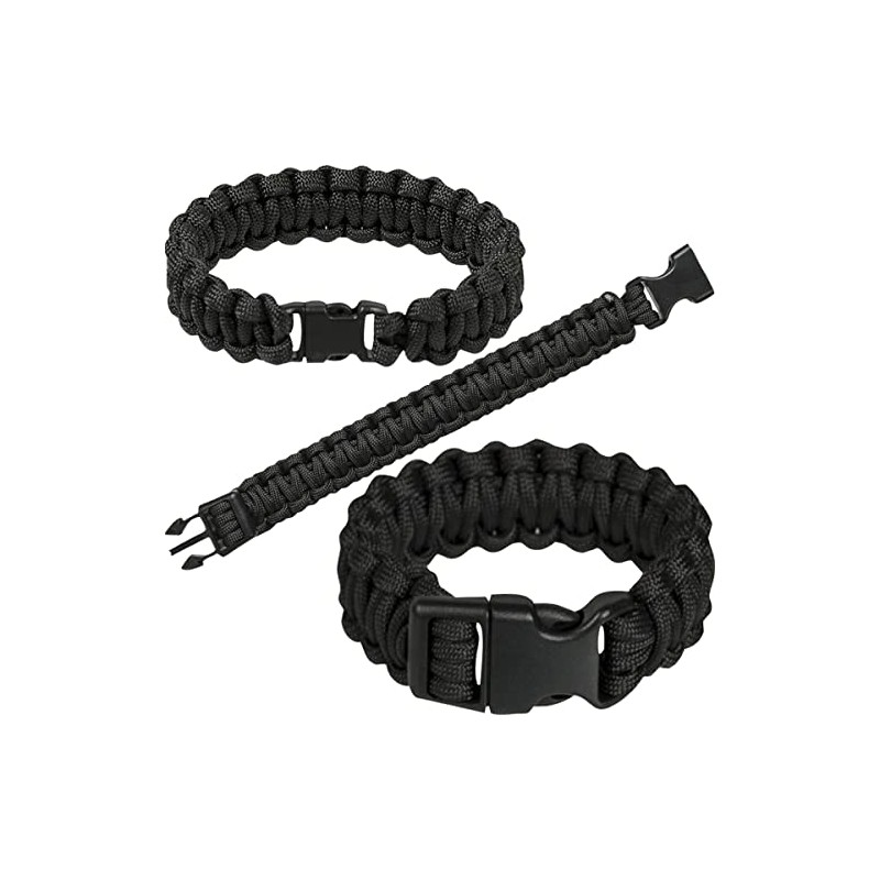 Mil-Tec Paracord Wrist Band 15mm Black size L