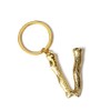 ARFUKA Keyring with Letter V Stainless Steel Car Key Fob