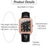 Mens Watch Square Leather Seiko Watch Waterproof: Quartz Watch Leather