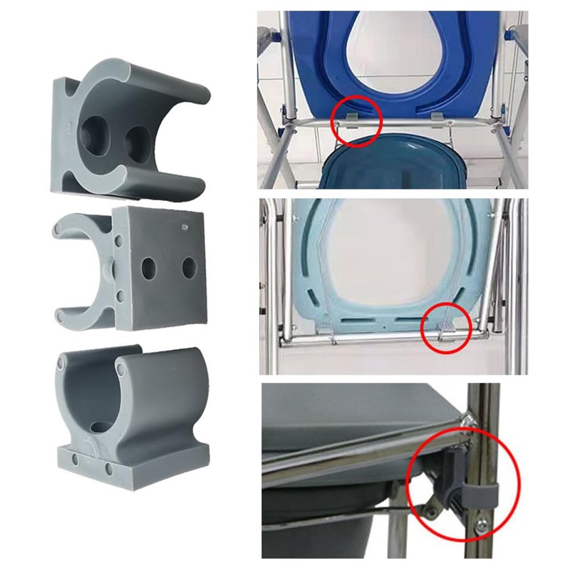 DeaHea 10 Pack Toilet Seat Riser Cushion Mount Clamp Replacement
