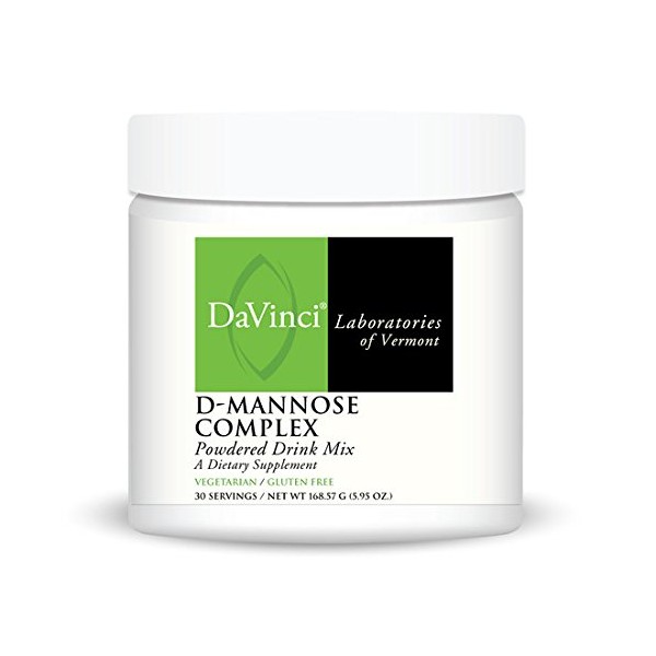 Davinci Labs D-Mannose Complex - Powdered Drink Mix - Supports Immune System, Urinary Tract Health, & Detox* - with Calcium, Cranberry Juice Powder, and More - Vegetarian - Gluten-Free - 30 Servings