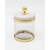 Godinger Canister Storage Container, Glass Storage Canister, Marble with Gold