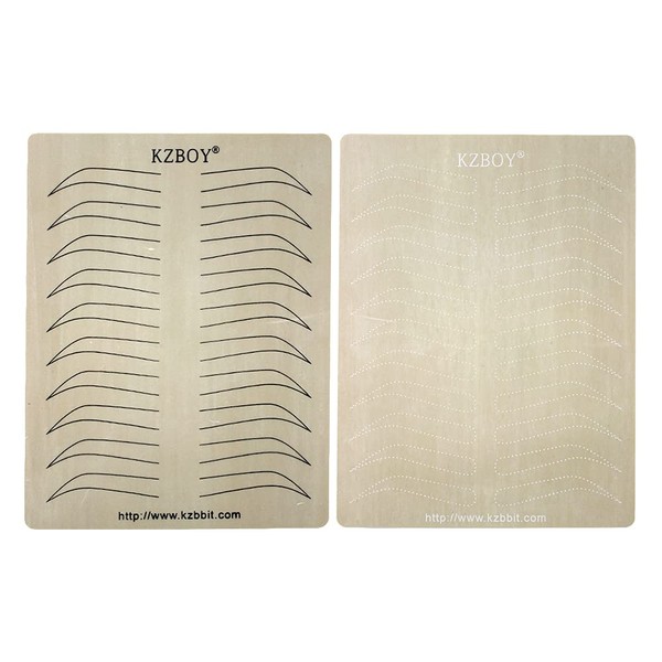 10 pieles de práctica de microblading sin tinta con formas de cejas, doble cara, se puede utilizar almohadilla de práctica para principiantes en microblading