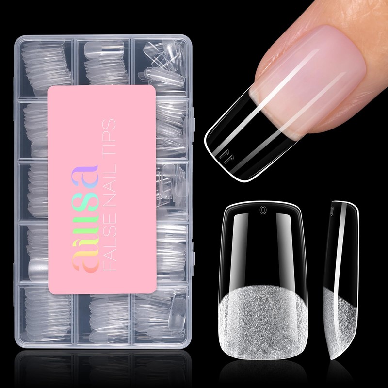 AILLSA Puntas de uñas cuadradas medianas - Puntas de uñas