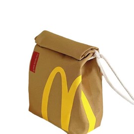 Cute Backpack McDonald's Classic Starbucks Shoulder Bag Large Capacity KFC Paper Bag Casual Canvas Son Daughter Birthday Gift - Colour: shoulder bag-M