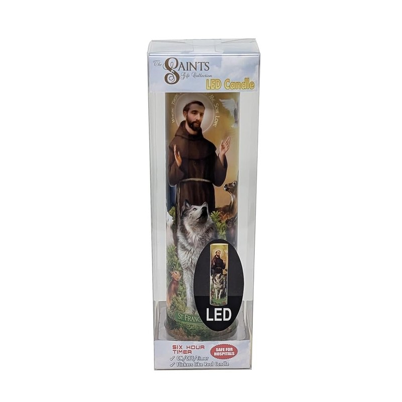 THE SAINTS COLLECTION St Francis Flameless LED Candle