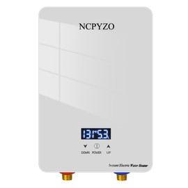 Instant Electric Water Heater 240V 6500W. Tankless Water Heater Electric for Kitchen、Bathroom、Under Sink.On Demand Hot Water Heaters with Self Modulating Technology.Energy Efficient&Easy Installation.