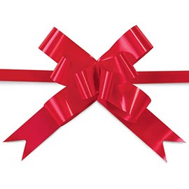 Pack of 100, 4" Hot Red Butterfly Pull Bows for Jewelry Box, Small Gift Box and Small Gift Bag, Made in USA