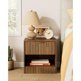 Apetaccat Tiny nightstand Small Night Stand Modern Bedside Table,Boho Side End Table for Bedroom,Living Room,Office(Walnut)