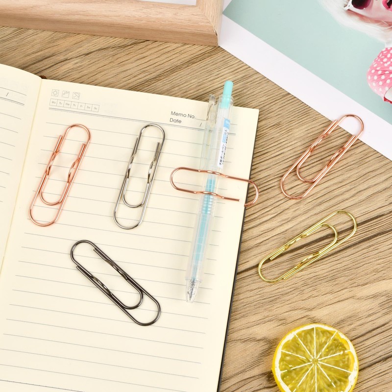 Dokeno 16 Pieces Metal Pen Clips 70 mm Pencil Clip