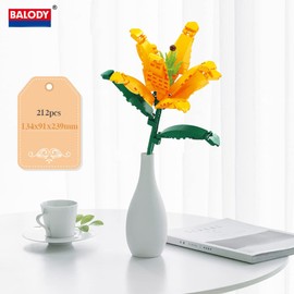Small Building Blocks Flower Model Yellow Daffodil