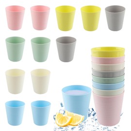 badaren 12er-Pack Kunststoffbecher Bunt, 250 Ml Plastikbecher Mehrweg, Trinkbecher für Kinder, 6 Farben – Bunt Plastikbecher – Perfekt für Geburtstage, Partys, Küche, Picknicks, Camping, Reisen
