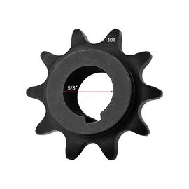 LIHAIPAI 5/8” Bore 10 Tooth Sprocket for #40/41/420 Chain, C Type Sprocket for Go Kart & Mini Bike with 20/30 Series Torque Converters