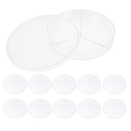 Baluue 20 Pcs Culture Dish Petri Dish with Lid Transparent Petri Dishes Small Petri Dish Petri Dishes with Lids Plastic Petri Dishes Biological Petri Dish Plat Tool Three Grid