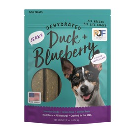 Pet Jerky Factory Premium Dog Treats | 100% Human Grade | Made in the USA | Grain Free | Duck and Blueberry, 12 oz.