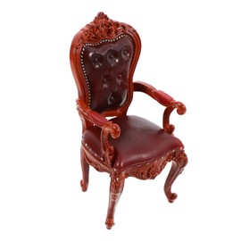 Vaguelly Dollhouse Chair Miniature Dinning Chair Dollhouse Living Room Furniture Mini Sofa Chair Model Miniature Armchair 1:12 Scale Retro Chair Mini Doll House Decor Dollhouse Couch Pvc