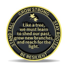 8 Year Radiant Tree Sobriety Coin – Stained Glass Light NA Medallion – Spiritual Token for Recovery & Clean Time – Empowering NA AA Chips – Gift for Men & Women