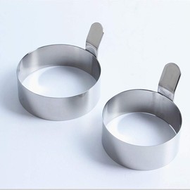 Egg Ring,3 Inch Stainless Steel Omelet Mold Pancake Ring Metal Kitchen Cooking Tool (3 Pack)