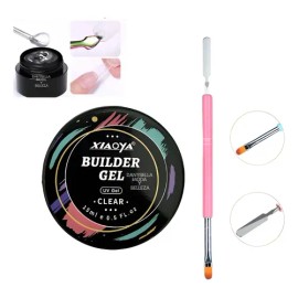 Gel De Construcción Pincel Con Espátula Extensiones De Uñas                                                                                           