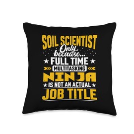 Funny Soil Researcher Scientist Geologist Job Title Throw Pillow