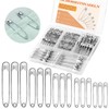 MASPHY Set di 500 spille da balia, 5 misure, robuste