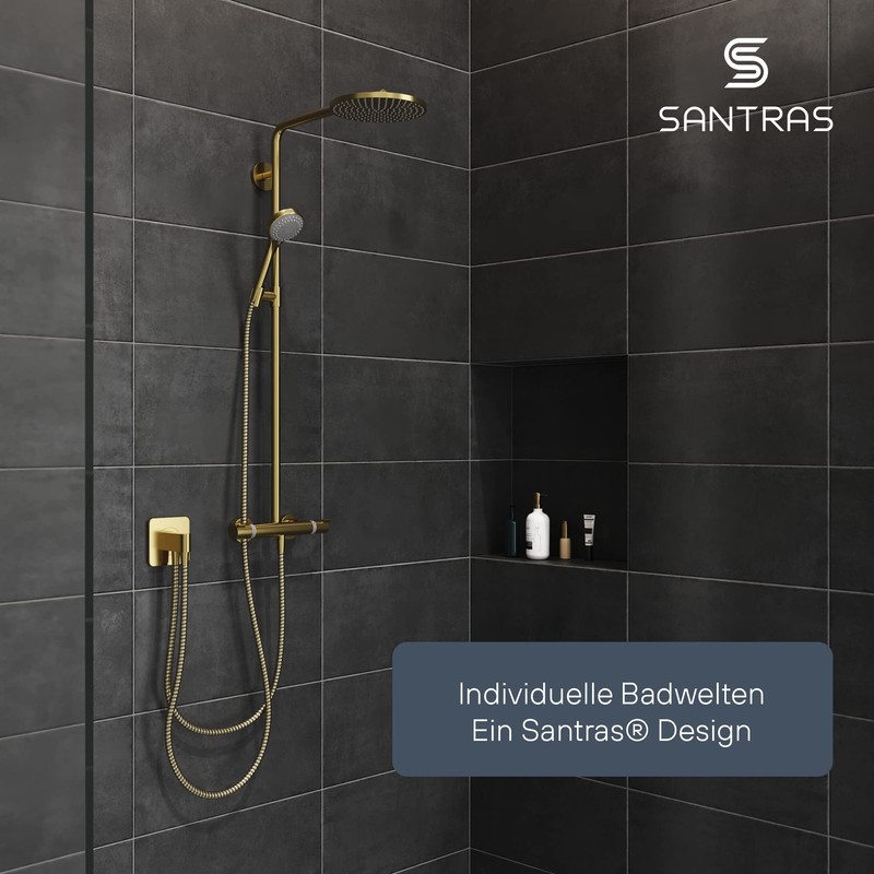 SANTRAS Shower Hose 1.25 m Plastic (PVC) in Bronze with