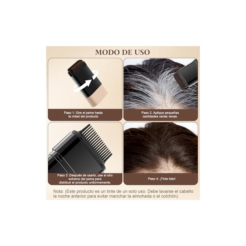 Peine de Tinte para Cabello - Hair Dye Stick, Barra