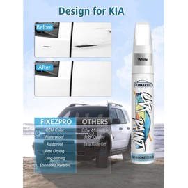 FIXEZPRO C7S/US6 Wolf Gray Touch Up Paint for Kia, Exact Color Match Car Paint Scratch Repair Remover Pen Kit Quick & Easy Fix Vehicle Chips and Automotive Nicks Scuff